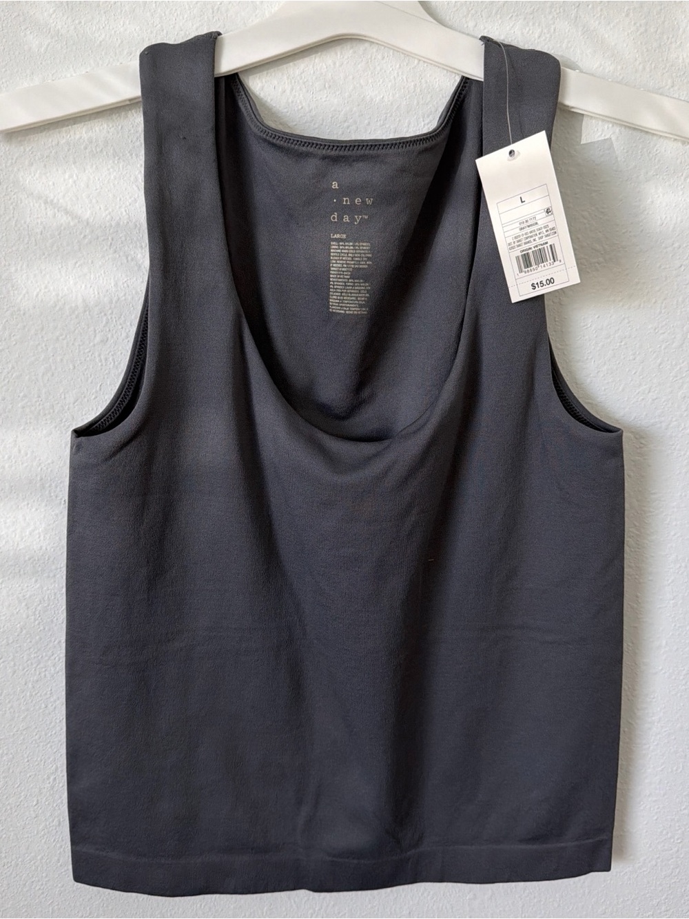 a new day Charcoal Scoop Neck Tank Top